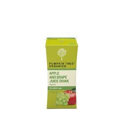 Pumpkin Tree Organic Apple & Grape Juice 200ml x 12