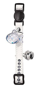 Cat Collar Modern Art Luxus Artificial Leather White/ White  Pack Of 3 | Hunter