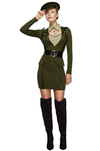 Fever Adult Costume Captain Costume, Dress, Body Harness and Hat, Troops, Size S, 43487