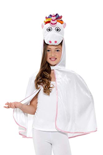 Smiffy's 41173 Unicorn Cape, Unisex-Child, White/Pink, One Size