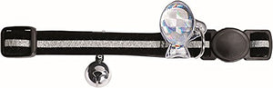 Cat Collar Silver Velvet Velvet Black, Safety Click  Pack Of 3 | Hunter