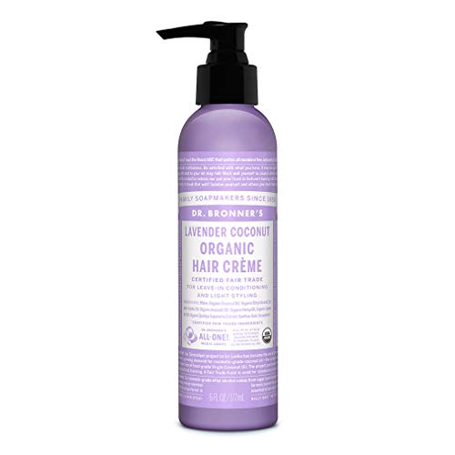 Dr. Bronner's Organic Hair Conditioner & Style Creme Lavender Coconut At least 95% Organic, 6 Ounce