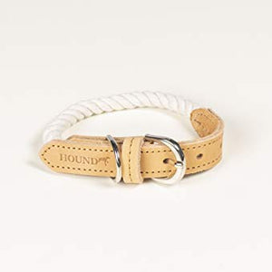 Hound Real Leather Braided  Dog Collar Small