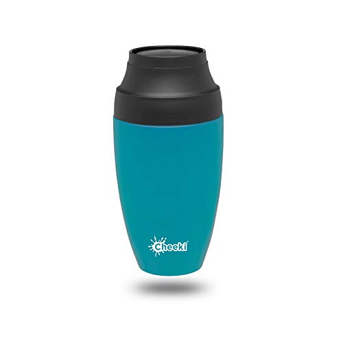 Cheeki 350ml - Double-Walled Insulated Coffee Mug | BPA Free Leak Proof Travel Mug | Reusable Coffee Tumbler (Topaz)