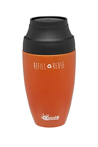 Stainless Steel Coffee Mug 350 ml Capacity, Orange