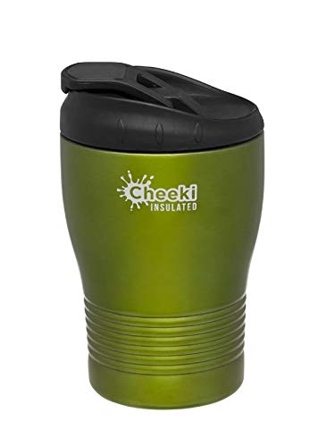 Cheeki 240ml - Double-Walled Insulated Coffee Cup | BPA Free Spill Safe Travel Mug | Reusable Coffee Tumbler (Lime)