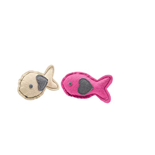 Cat Toy "By Laura" Fish, Cream, Pink Pack Of 6 | Hunter