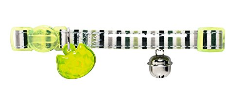 Cat Collar Glossy Stripes Green  Pack Of 3 | Hunter
