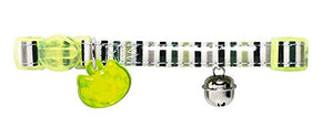 Cat Collar Glossy Stripes Green  Pack Of 3 | Hunter