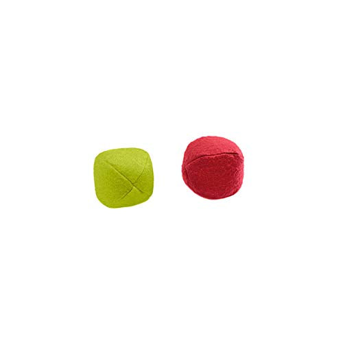 Cat Toy "By Laura" Ball, Red, Light Green Pack Of 6 | Hunter