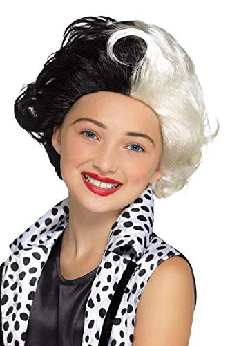 Smiffy's 48835 Evil Madame Wig, Girls, Black & White, One Size