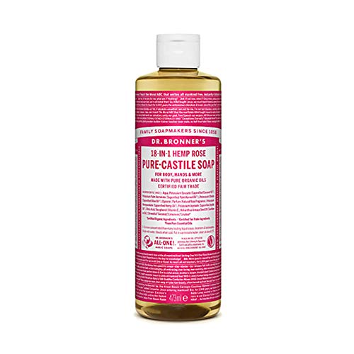 Dr. Bronner's Organic Rose Pure-Castile Liquid Soap, 473 ml