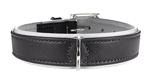 Collar Canadian Elk 55 Nickel Elkskin Dark Grey /Light Grey, 42-48 Cm | Hunter