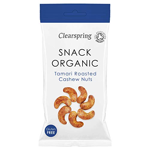 Clearspring Organic Tamari Roasted Cashew Nuts Snack, 30g