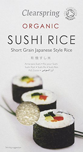 Clearspring Organic Short Grain Japanese Style Sushi Rice, 500g (Pack of 6)