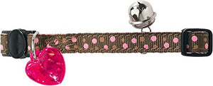 Cat Collar Dots Light Pink, With Bell  Pack Of 3 | Hunter