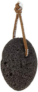 Eco Bath Natural Black Pumice Stone With Rope Single