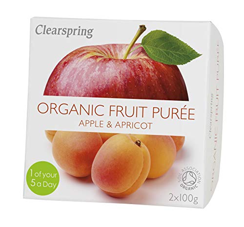 Clearspring Organic Apple and Apricot Puree, 2 x 100g