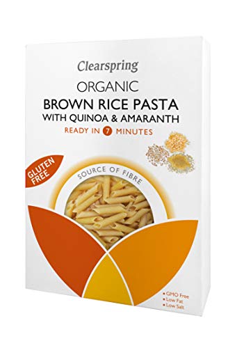 Clearspring Organic Gluten Free Brown Rice Penne Pasta with Quinoa and Amaranth, 250g (Pack of 4)