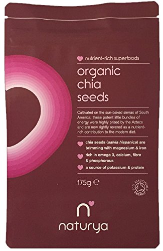 Naturaya Organic Chia Seeds Packed With Iron & Calcium (Super Food) - 175g