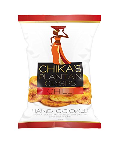 Chika's Hand Cooked Plantain Chilli Crisps 35g (Pack of 12)