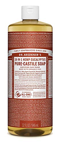 Dr Bronner Eucalyptus Castile Liquid Soap 1000ml x 3 (Pack of 3)