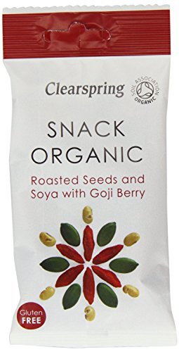 Clearspring Roasted Seeds SOYA & Goji Snack 30g (Pack of 15)