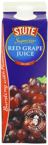 Stute Superior 100 Percent Pure Red Grape Juice 1 Litre (Pack of 4)