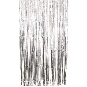 Shimmer Curtain, Metallic Silver, 91cm x 244cm