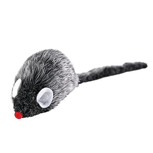 Cat Toy Plush Mouse, 10 Cm Black, With Catnip  Pack Of 6 | Hunter