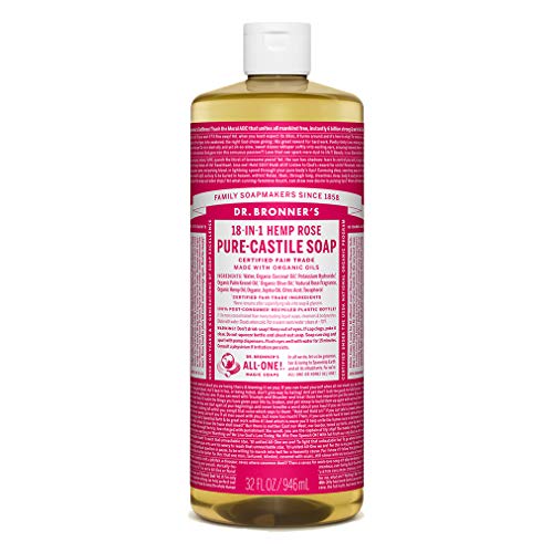 Dr Bronner's 946 ml Organic Rose Castile Liquid Soap