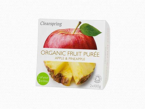 Clearspring Fruit Puree Apple/Pineapple 2 X 100g x 5 (Pack of 5)