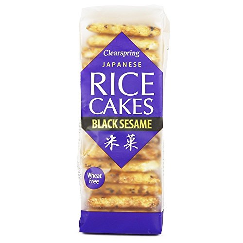 Clearspring Rice Cakes Black Sesami 150g X 6 (Pack of 6)