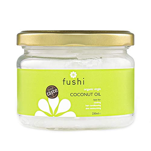 Fushi Organic Coconut Oil 230g | Virgin & Fresh-Pressed | Best for Cooking, Hair Conditioning, Skin Moisturising, Dry Skin | For Internal Use & Health Oil Supplement | Ethical, Vegan & Made in the UK