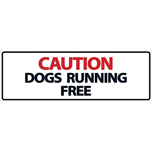 Caution Dogs Running Free Landscape