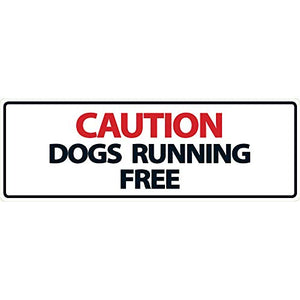 Caution Dogs Running Free Landscape