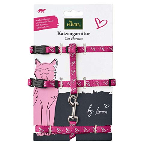 Cat Harness + Leash "By Laura" Polyester, Creme Pack Of 3 | Hunter