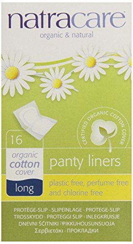 Natracare Long Wrapped Panty Liners 1 x box of 16 liners