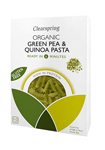 Clearspring Organic Gluten Free Green Pea and Quinoa Pasta, 250g (Pack of 4)