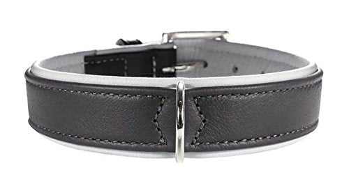 Collar Canadian Elk 30 Nickel Elkskin Dark Grey /Light Grey, 21-25 Cm | Hunter