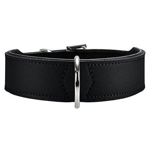 Collar Basic 65 Nickel, Neck 51-58,5 Cm Coated Split Leather Black/Black | Hunter