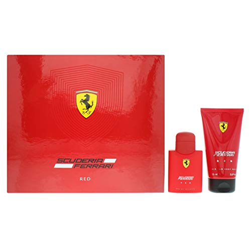 Ferrari Scuderia Red Eau De Toilette and Hair and Body Wash For Him, 75 ml/150 ml