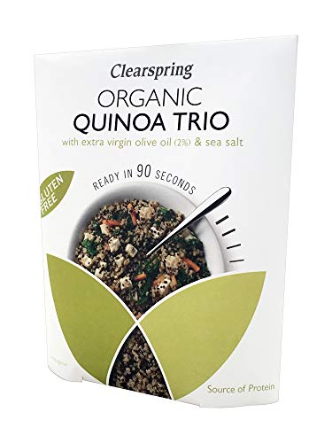 Clearspring Organic Quinoa Trio with Extra Virgin Olive Oil and Sea Salt, 250g (Pack of 5)