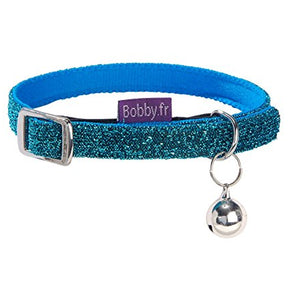 Cat Collar Disco Blue Size Xs