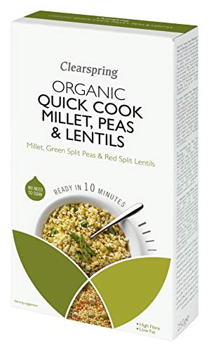 Clearspring Organic Quick Cook Millet, Peas andlentils, 250g