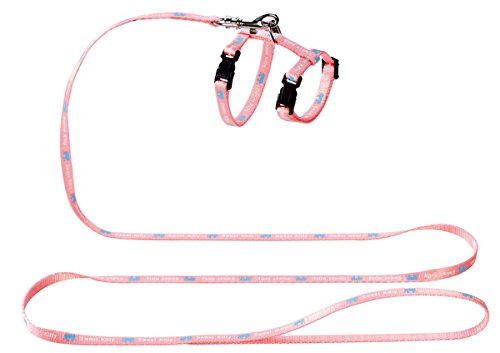 Cat Harness+Leash Sweet Kitty Nylon Light Pink  Pack Of 3 | Hunter
