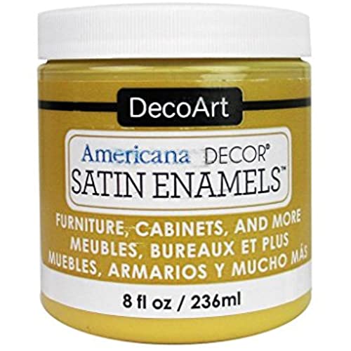 Americana Décor Satin Enamels Bottle Paint, Acrylic, Honey Gold, 7 x 7 x 8 cm