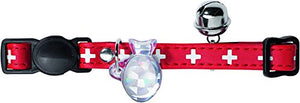 Cat Collar Swiss With Safty Click Artificial Leather Red/Black  Pack Of 3 | Hunter
