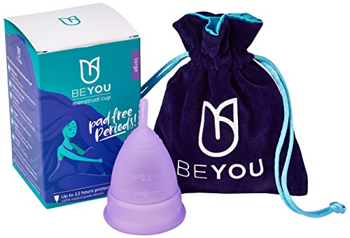 BeYou Menstrual Cup | Women’s Health Top 10 | Period Cup | Eco-Friendly Tampon Alternative | Comfortable Period Cup | Menstrual | Organic Menstrual Cup | 100% Hygienic | (Large)