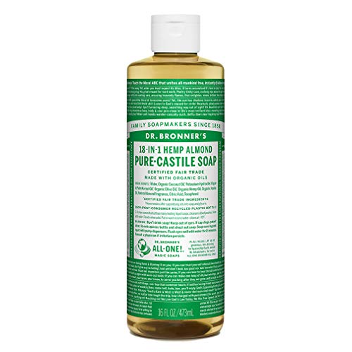 Dr. Bronner's Organic Almond Pure-Castile Liquid Soap, 473 ml